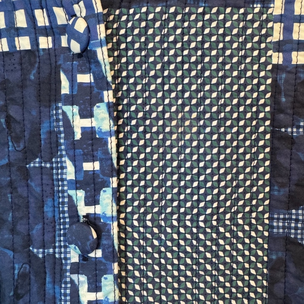 Henrik Vibskov Blue Indigo Patchwork Jacket L - Picture 4 of 5